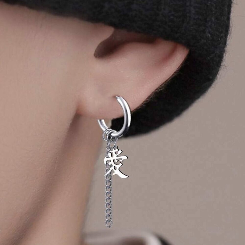 1Pc Fashionable Minimalist Stainless Steel Earring - Picture 4 of 7